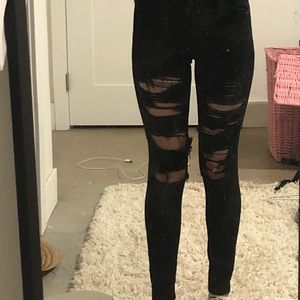 American eagle back ripped skinny jeans